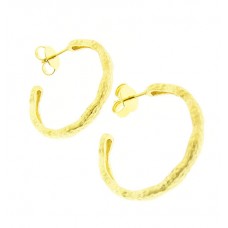 Hammered Gold Hoops